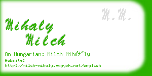 mihaly milch business card